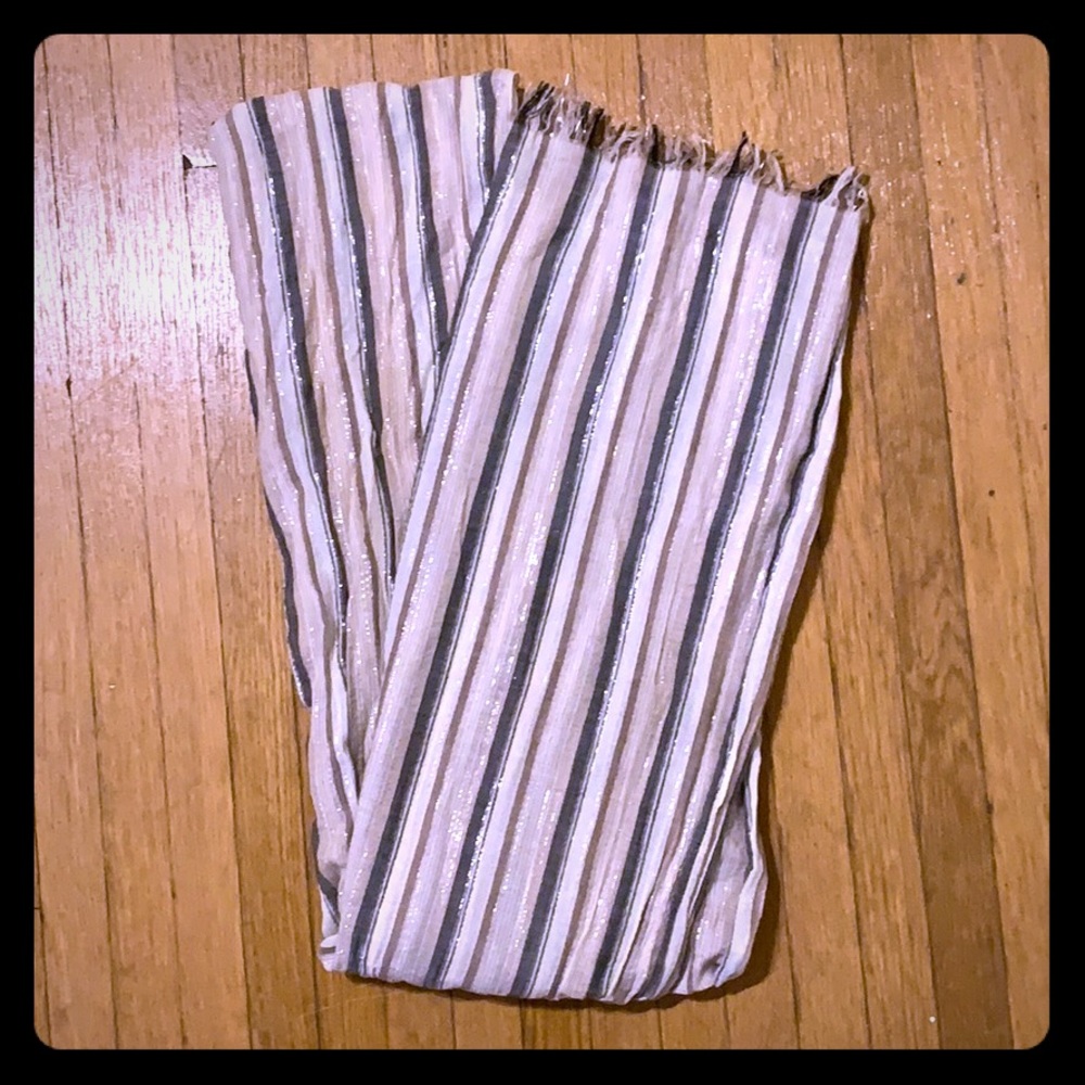 Metallic Striped Scarf